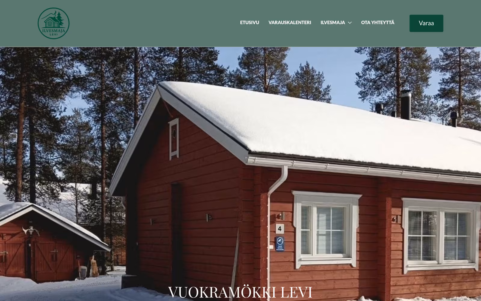 Ilvesmaja — Majoituskohteen verkkosivusto