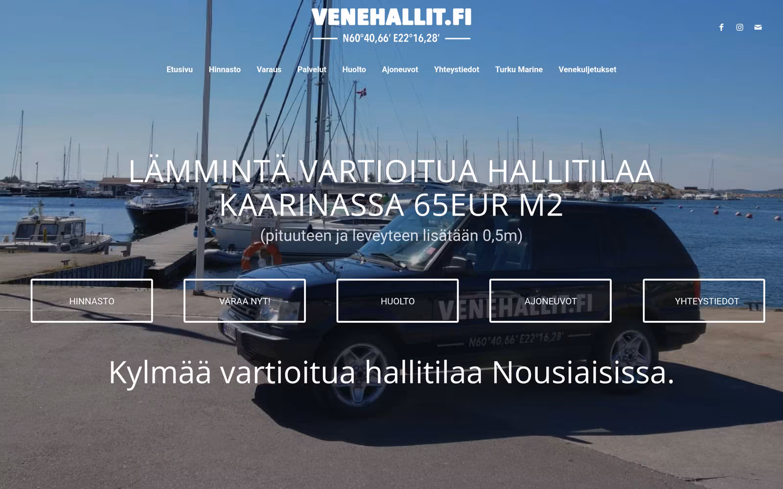Venehallit — Venehallien vuokraus ja myynti